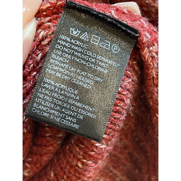 Urban Outfitters Colie Cardigan Women XS Red Acrylic Open Front Pockets Ribbed - Picture 6 of 6